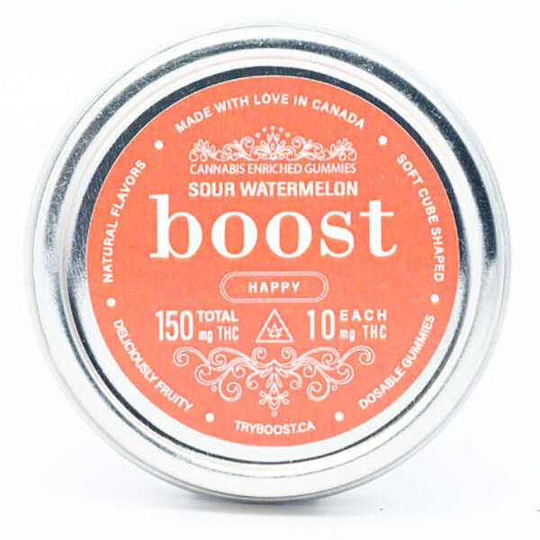 Sour Watermelon 150mg THC Cubes (Boost Edibles)