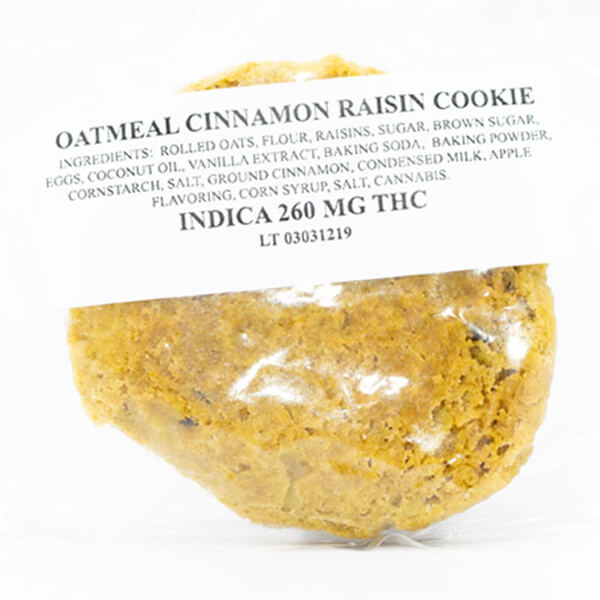 Oatmeal Cinnamon Raisin Cookie 260mg THC (Canna Co. Medibles) - Image 2