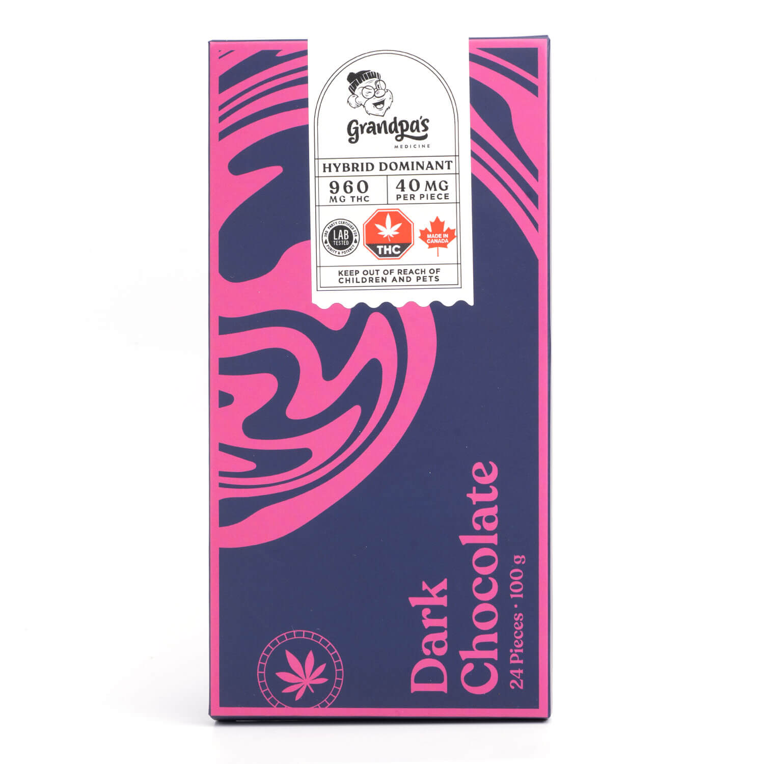 960mg THC Dark Chocolate Bar (Grandpa’s Medicine)