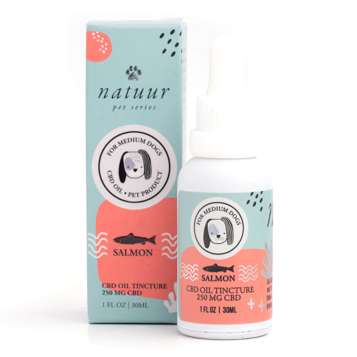 250mg CBD Salmon Dog Tincture (Natuur)