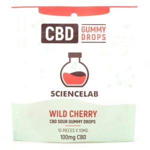 Wild Cherry CBD Sour Gummy Drops 100mg (Science Lab)