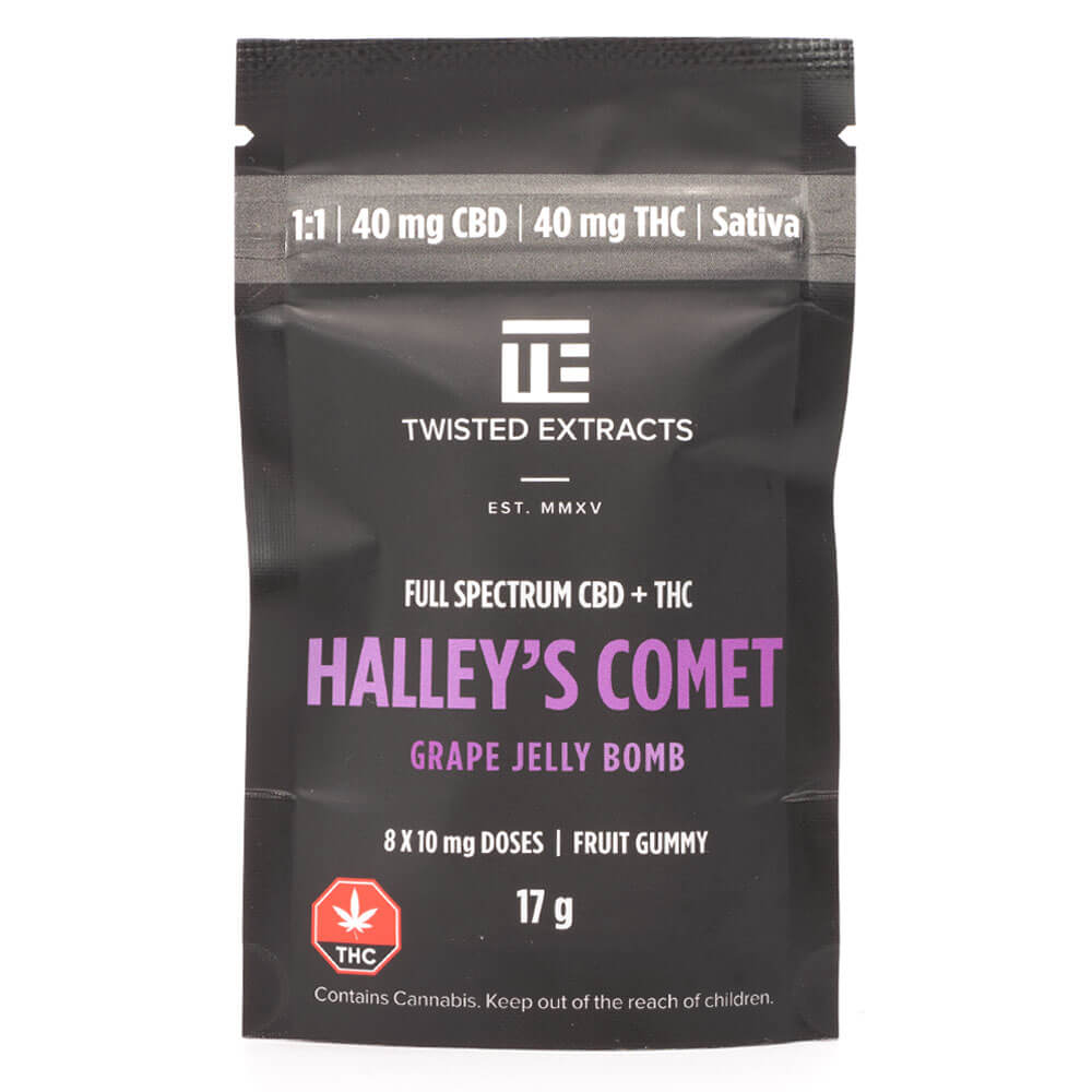 Halley’s Comet Grape Jelly Bomb 1:1 THC/CBD (Twisted Extracts)