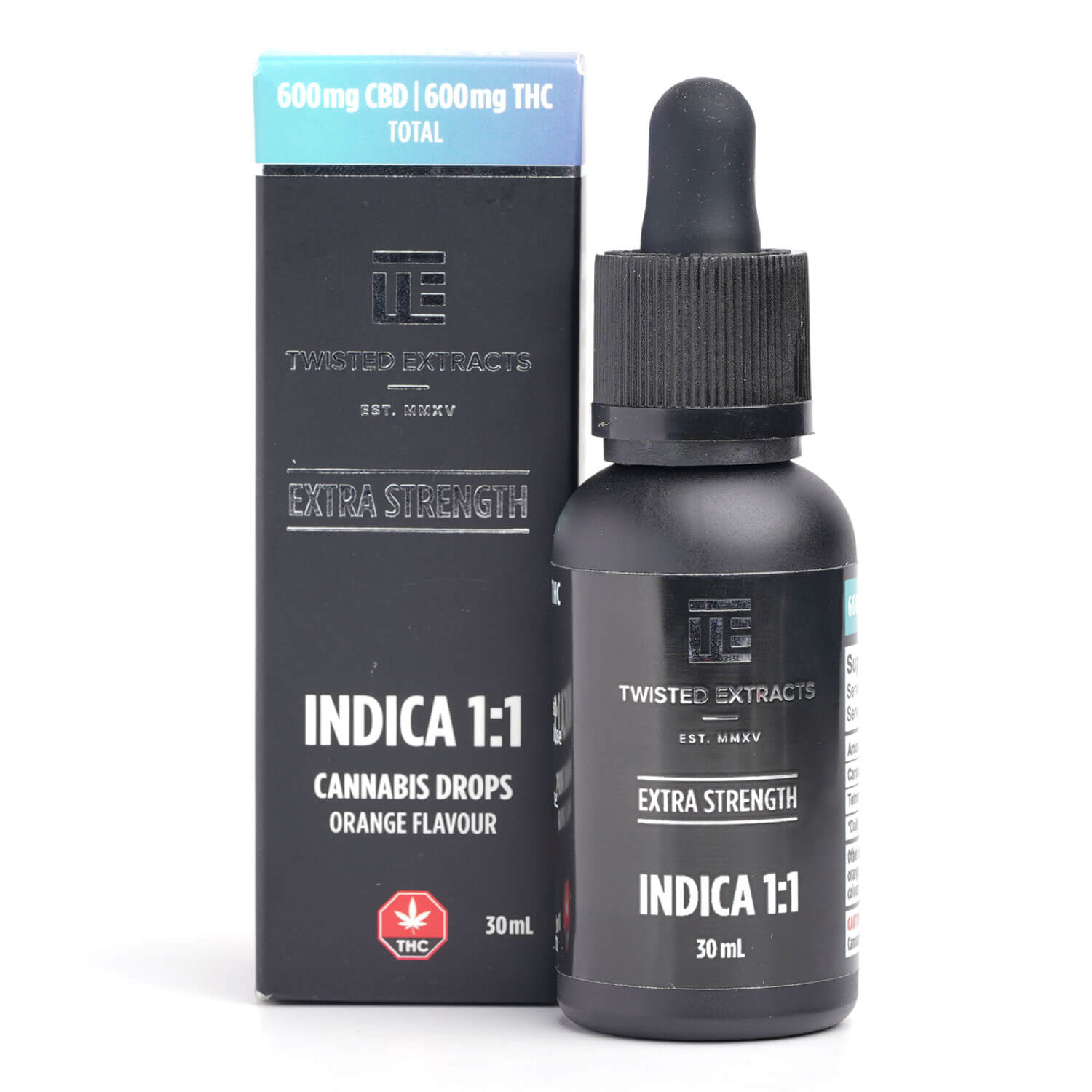 1200mg 1:1 Indica Orange Drops (Twisted Extracts)