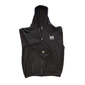 Herb Approach Black Zip Up Hoodie